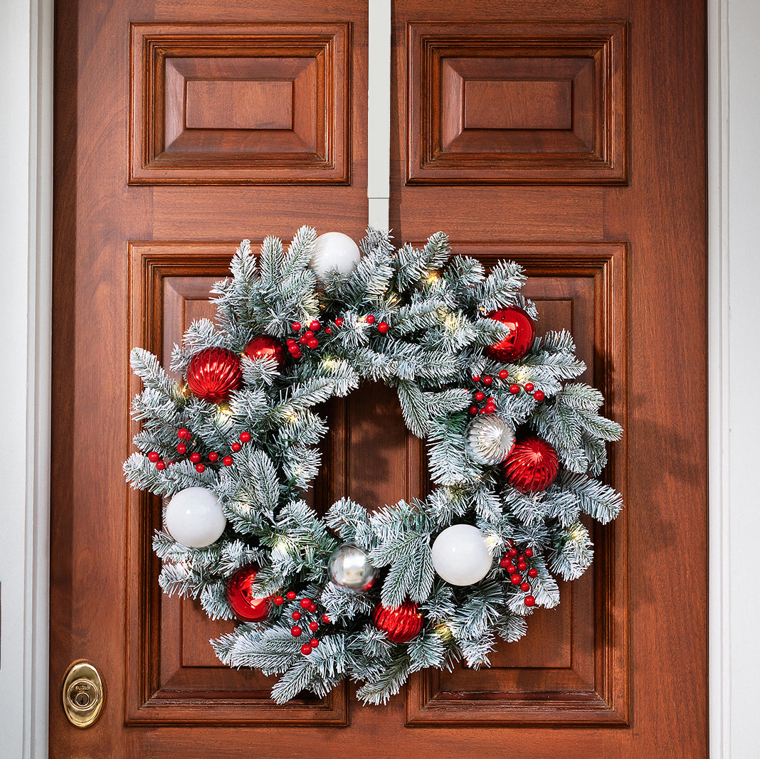 Adapt Adjustable Wreath Hanger, Top & Length Adjustable Version - Matte White