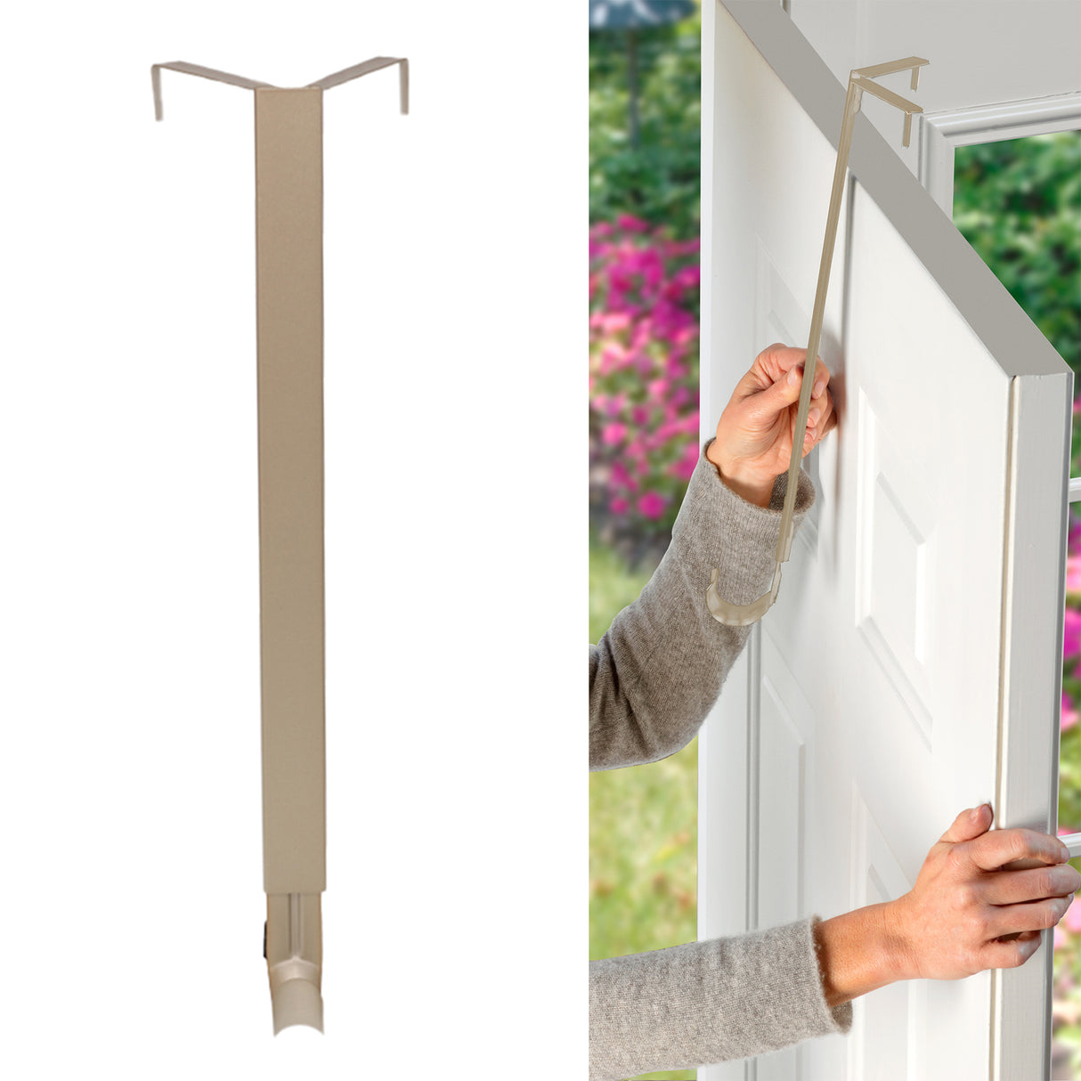 Adapt Adjustable Wreath Hanger, Top & Length Adjustable Version - Champagne