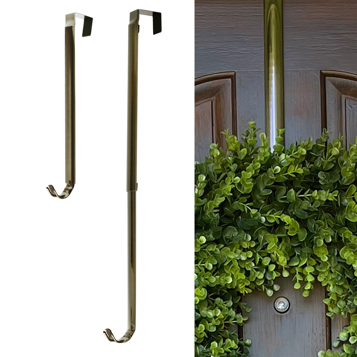 Premium Adjustable Length Wreath Hanger 30 Pound Capacity - 5 Finishes Available