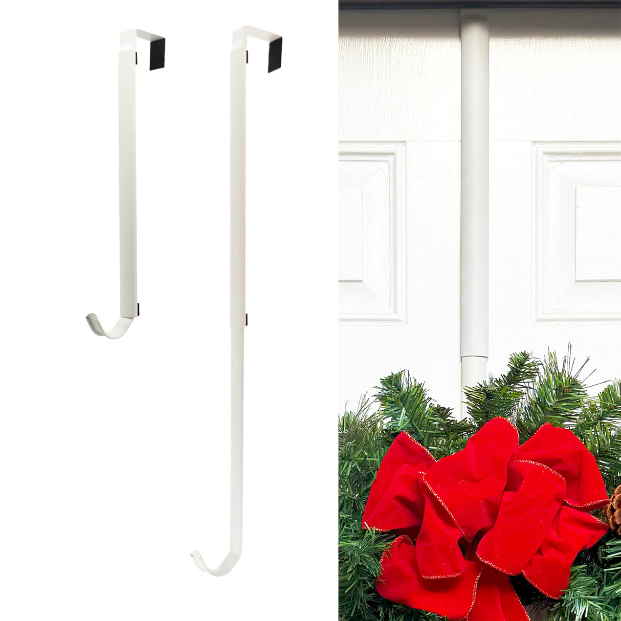 Premium Adjustable Length Wreath Hanger 30 Pound Capacity - 5 Finishes Available