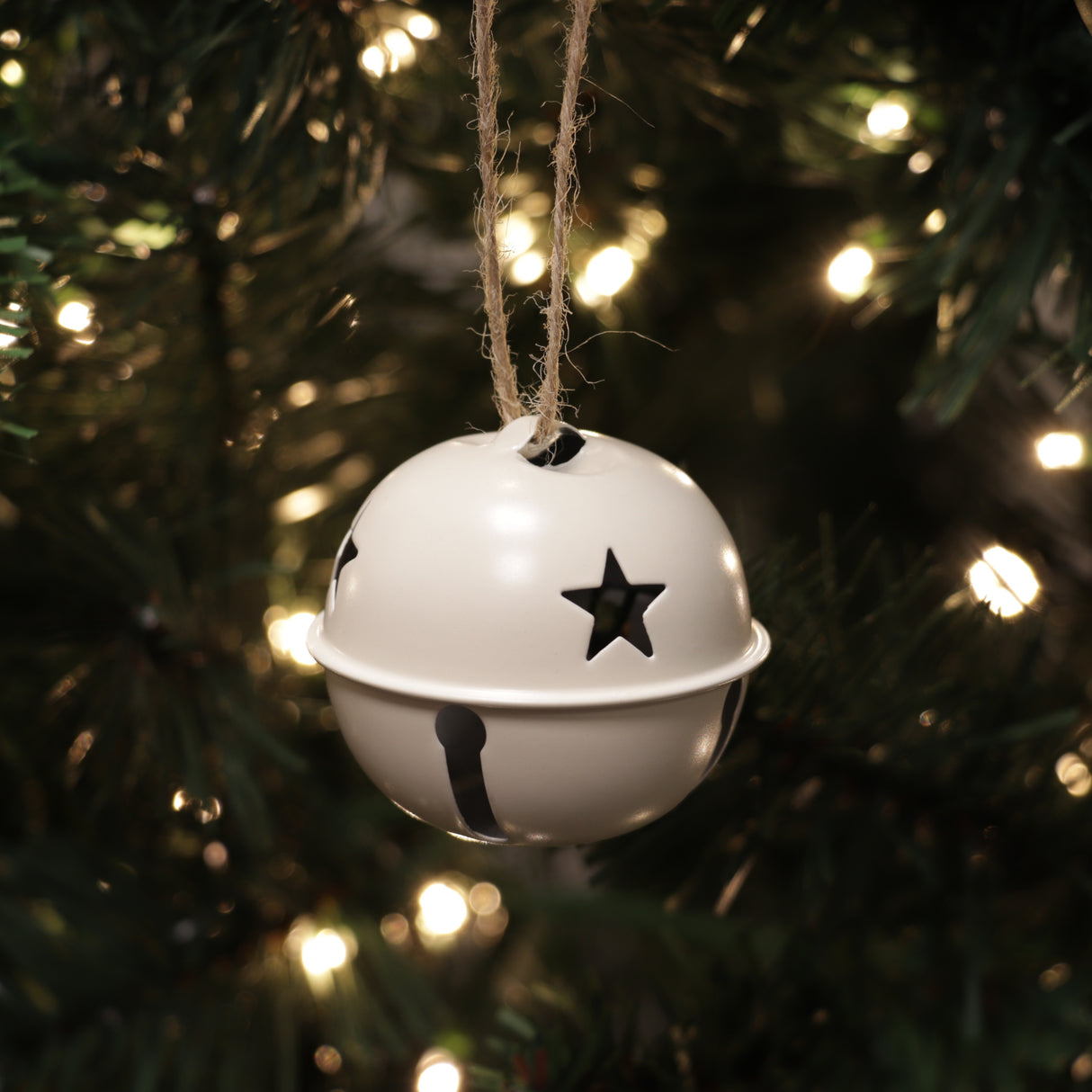 Jingle Bell Ornaments (small version) - 12 Pack - Ivory