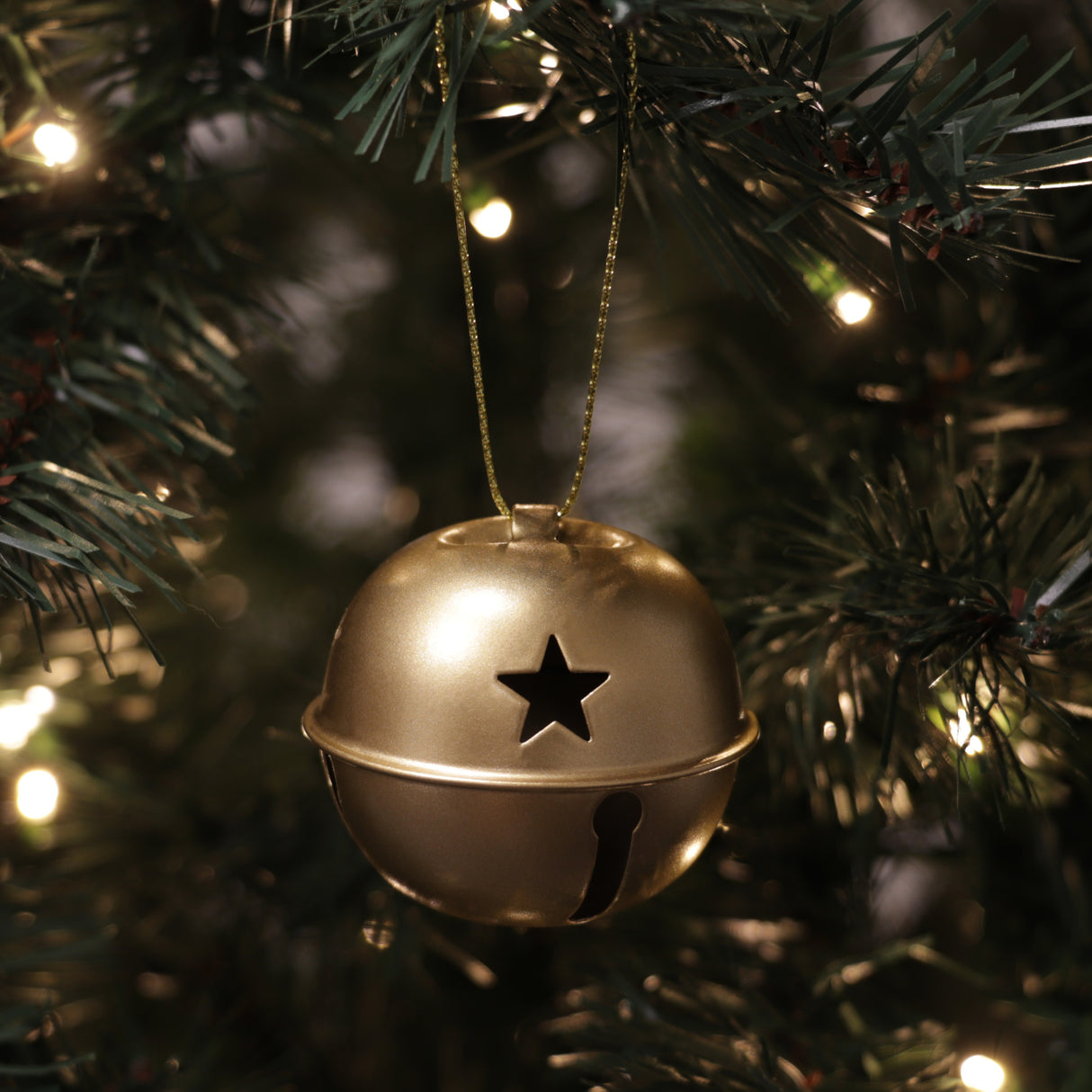 Jingle Bell Ornaments (small version) - 12 Pack - Burnished Gold