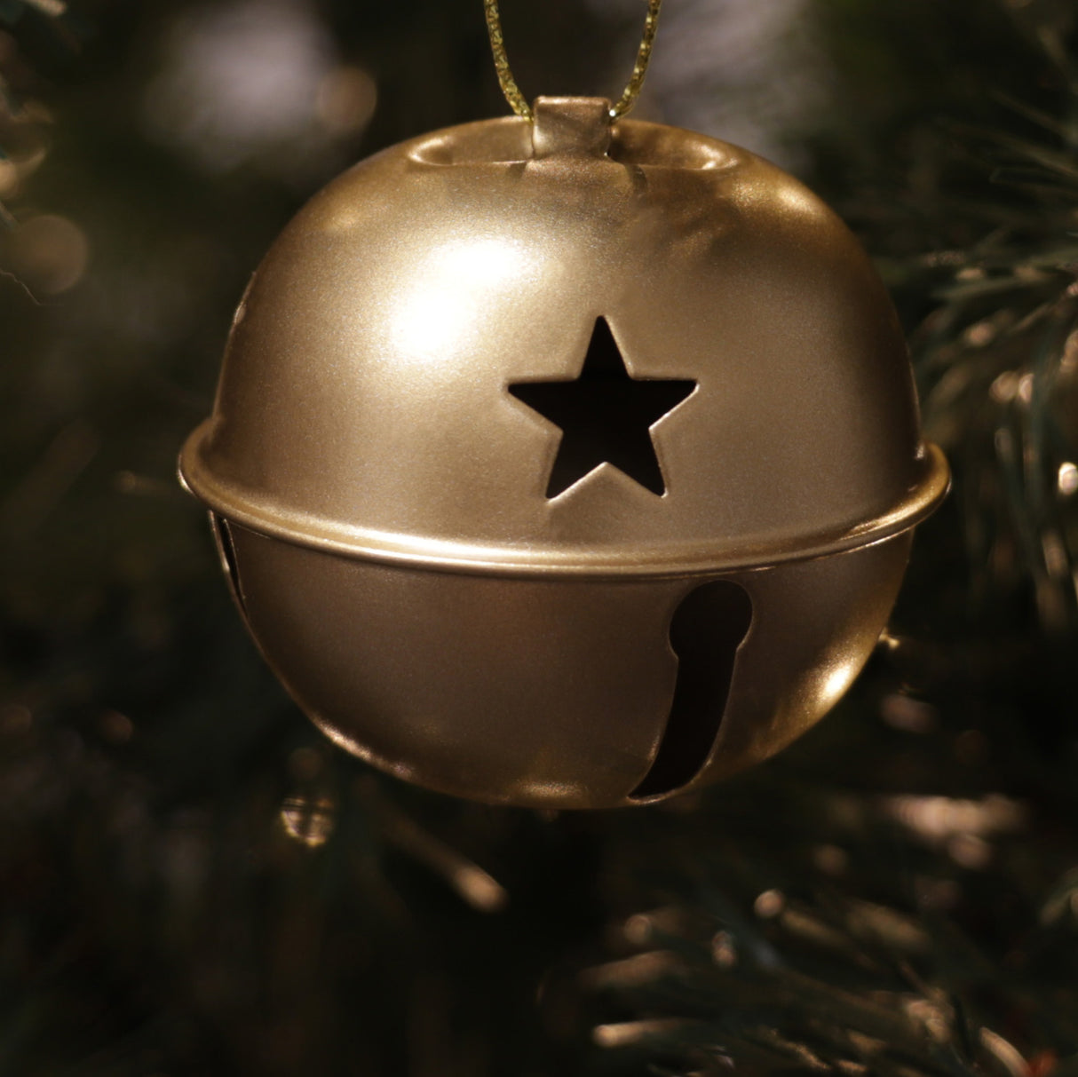 Jingle Bell Ornaments (small version) - 12 Pack - Burnished Gold