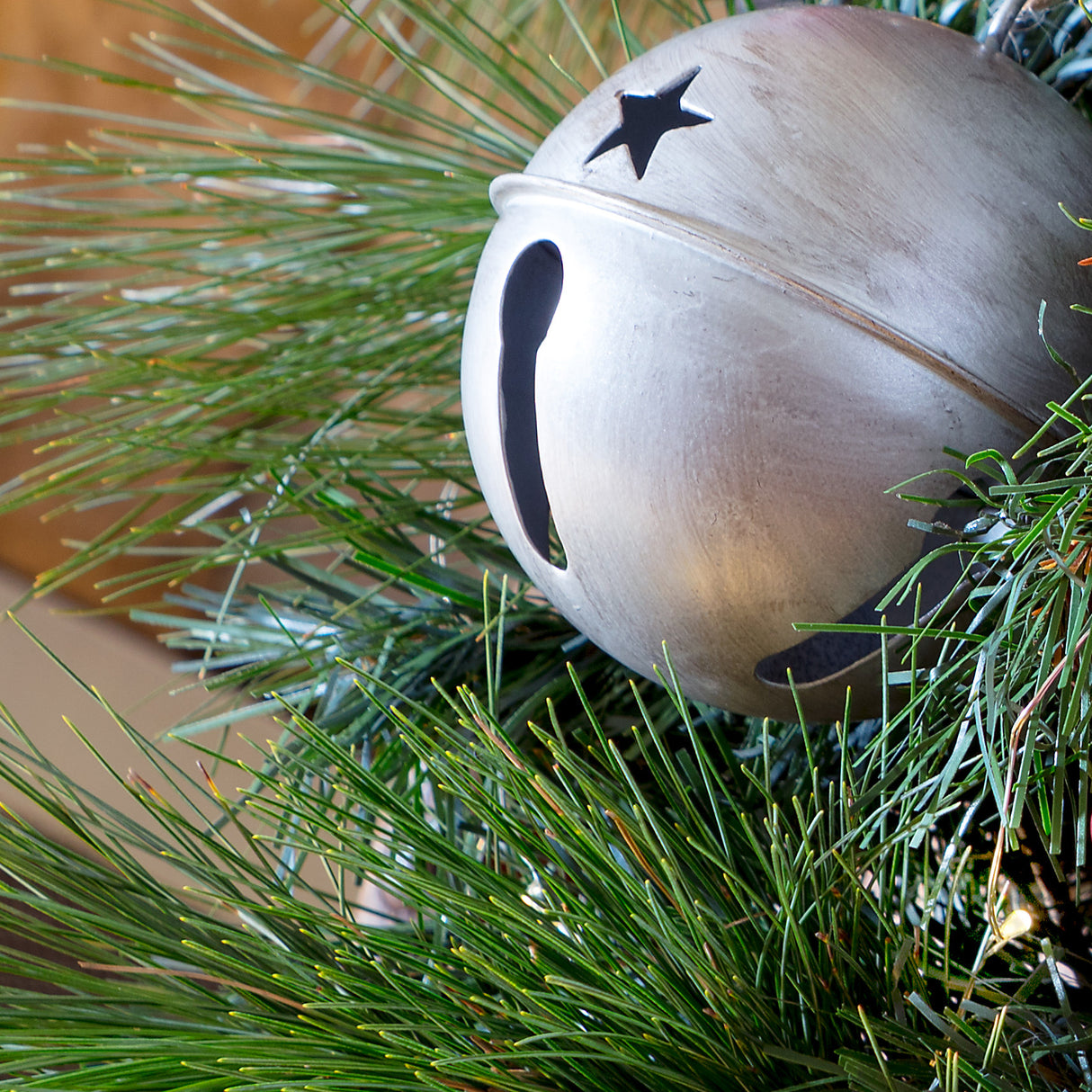 Jingle Bell Ornaments (large version) - 6 Pack - Silver