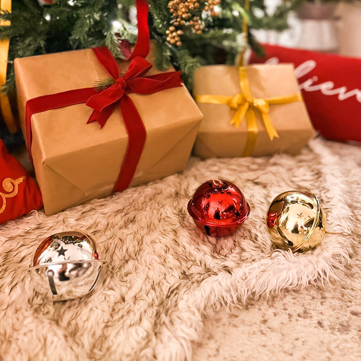 Adapt Nesting Jingle Bells 120 mm (4.7 inch) - Gold, Silver, Red
