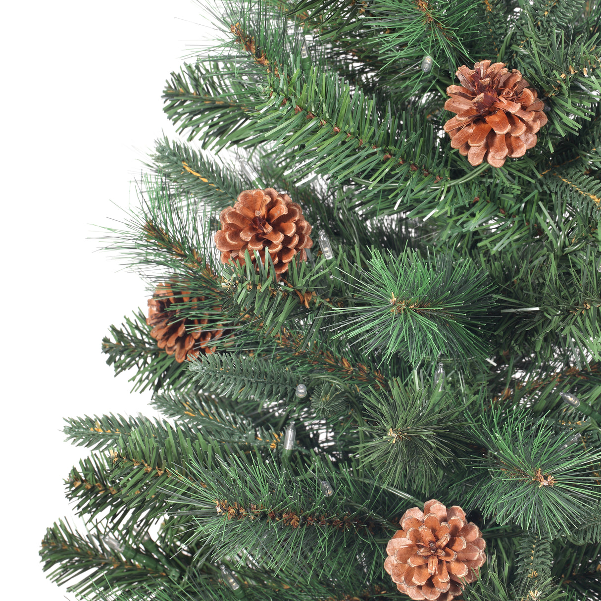 4 Ft. Tall Whiskey Barrel Potted Christmas Tree with Warm White T5 LED Lights