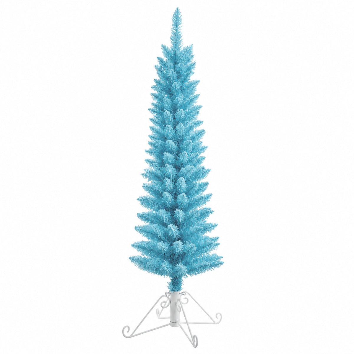 4 Foot Prelit Cotton Candy Fir Christmas Tree with 50 Incandescent Lights (Unflocked Blue)