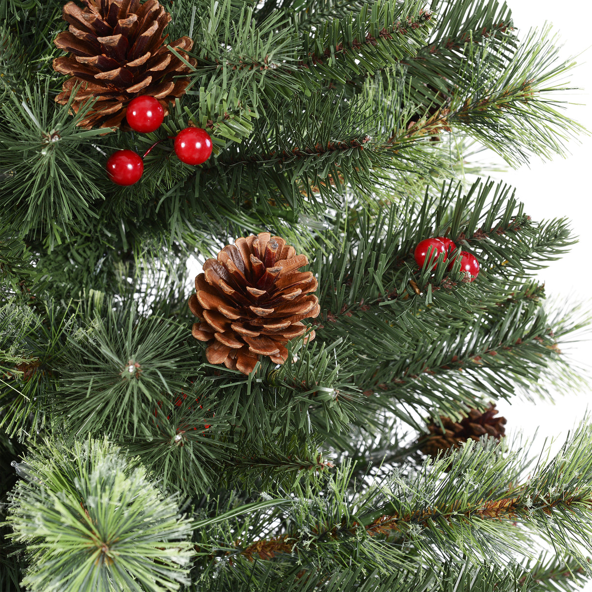 4.5 Foot Pre-Lit Evergreen Potted Porch Tree