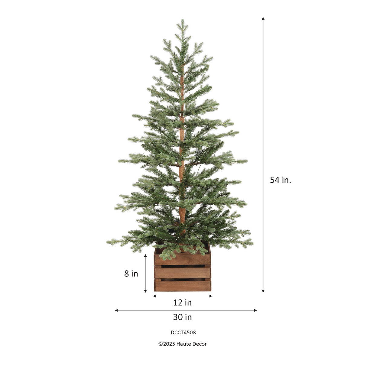 4.5 Ft. Alberta Alpine Potted Tree with 120 Warm White LED Lights - Twinkle and Steady