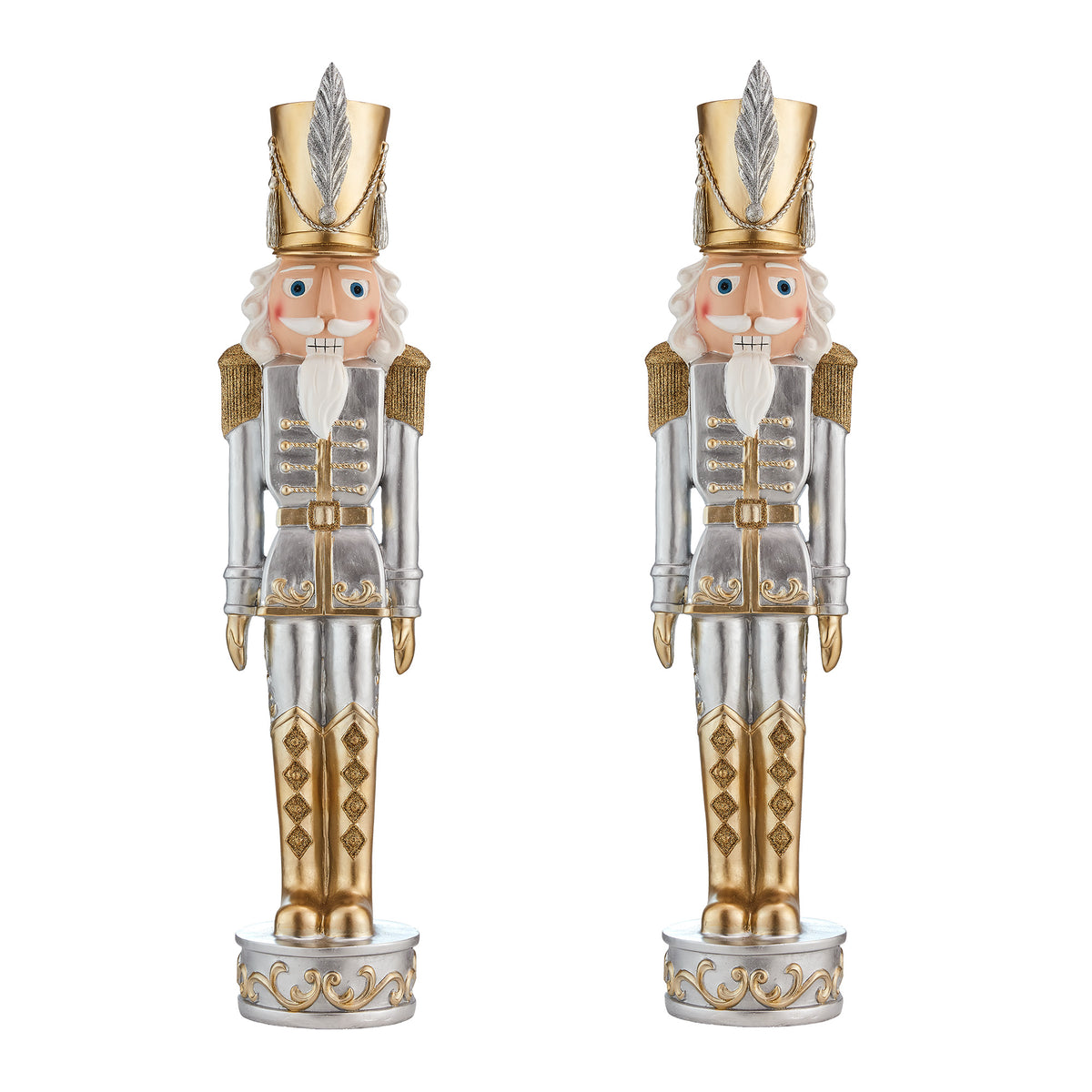 Gold and Silver Christmas Nutcracker (2 Sizes Available)