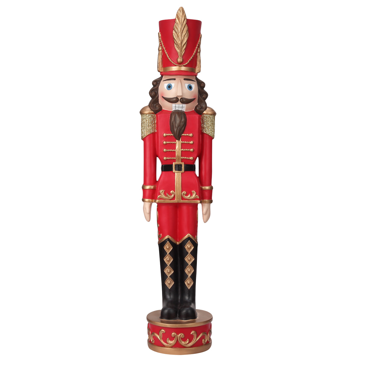 37 Inch Decorative Christmas Nutcracker -  Dark Red/Gold