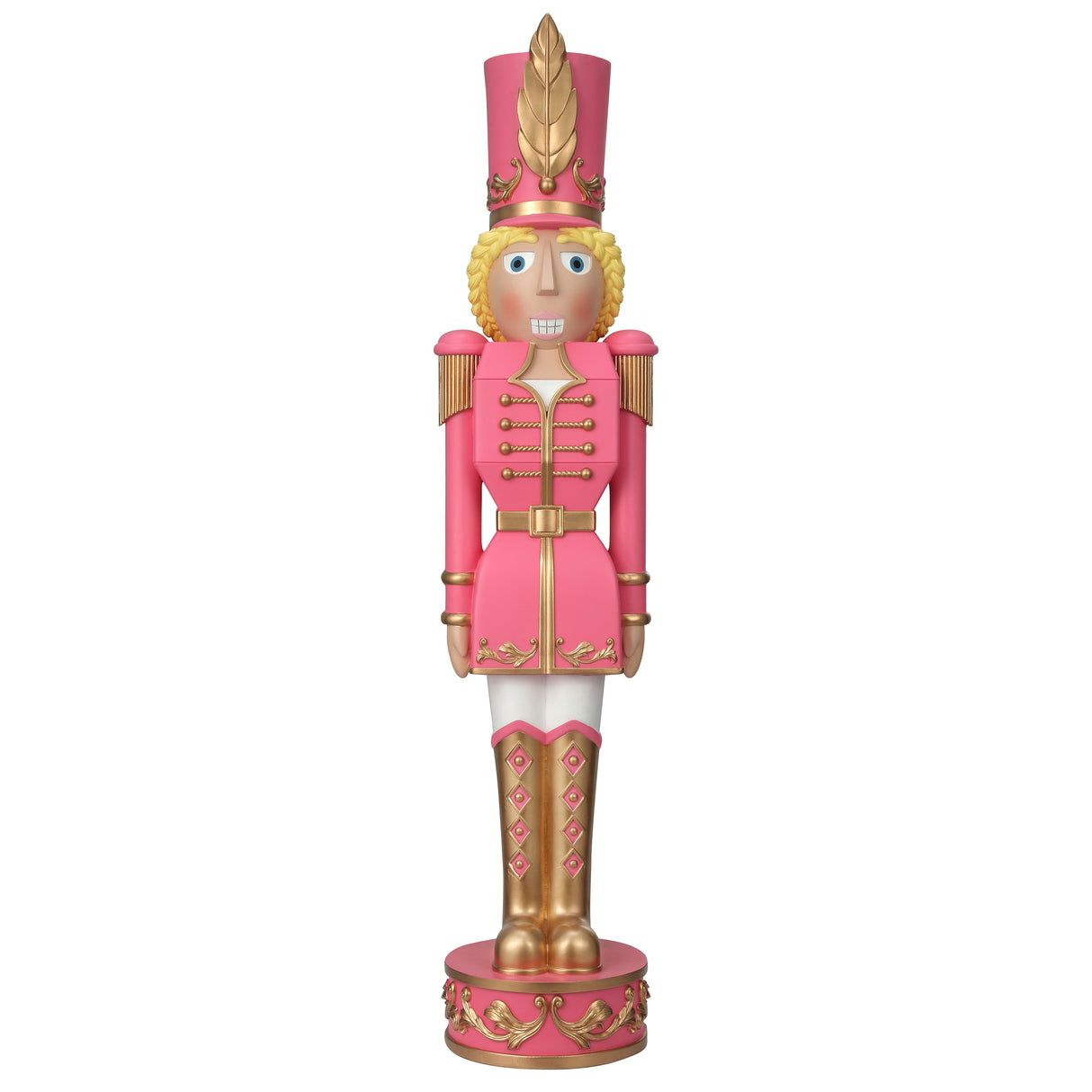 37 Inch Decorative Christmas Female Nutcracker -  Pink/Gold