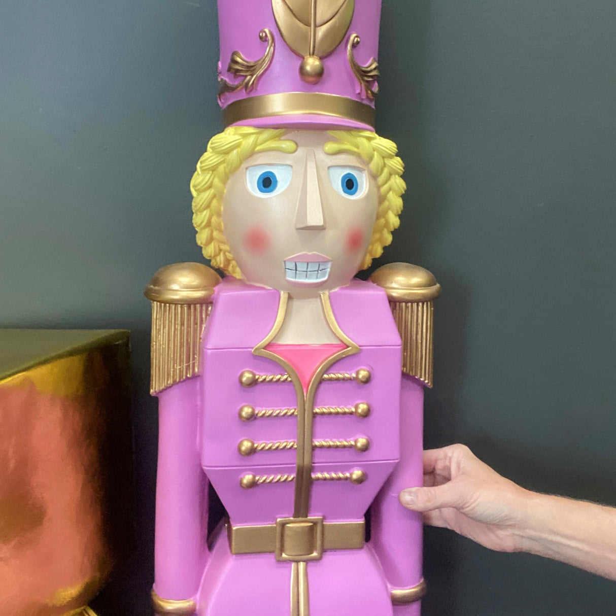 48 Inch Tall Decorative Christmas Female Nutcracker -  Purple/Gold
