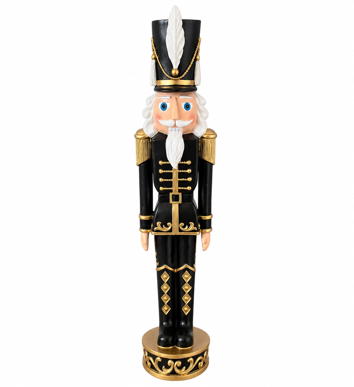 37 Inch Decorative Christmas Nutcracker - Black and Gold