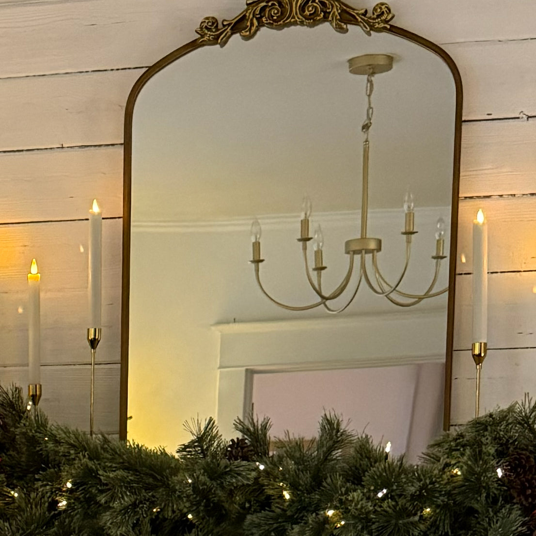 Haute Decor 6 Foot Cashmere Christmas Garland with 50 Warm White LED Lights