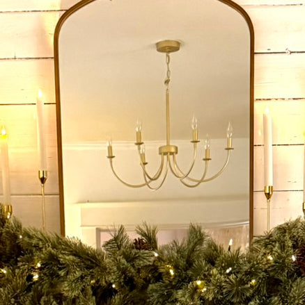 Haute Decor 6 Foot Cashmere Christmas Garland with 50 Warm White LED Lights