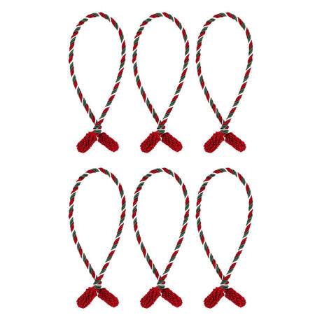 Decorative Twist Ties 6 Pack - Red/Green/White