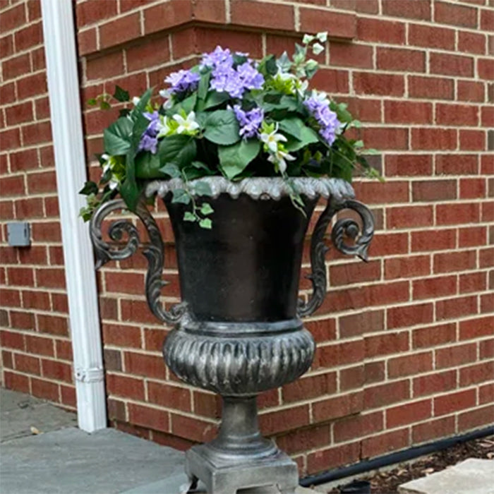Purple Hydrangea Urn Filler with Adjustable Height