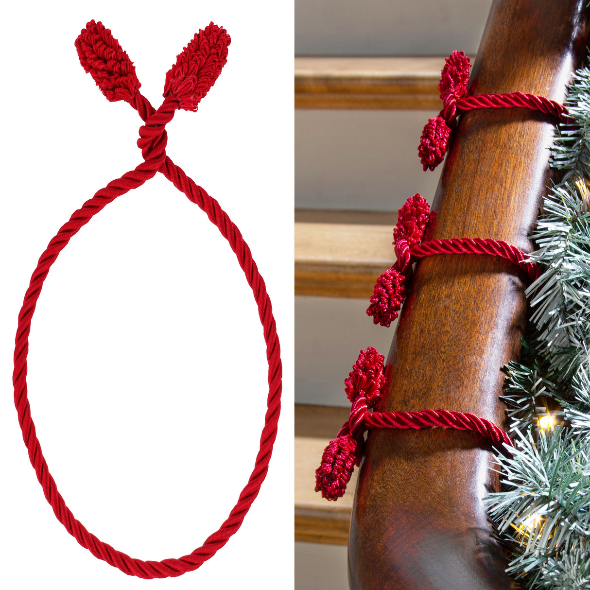 Decorative Twist Ties 6 Pack - Red