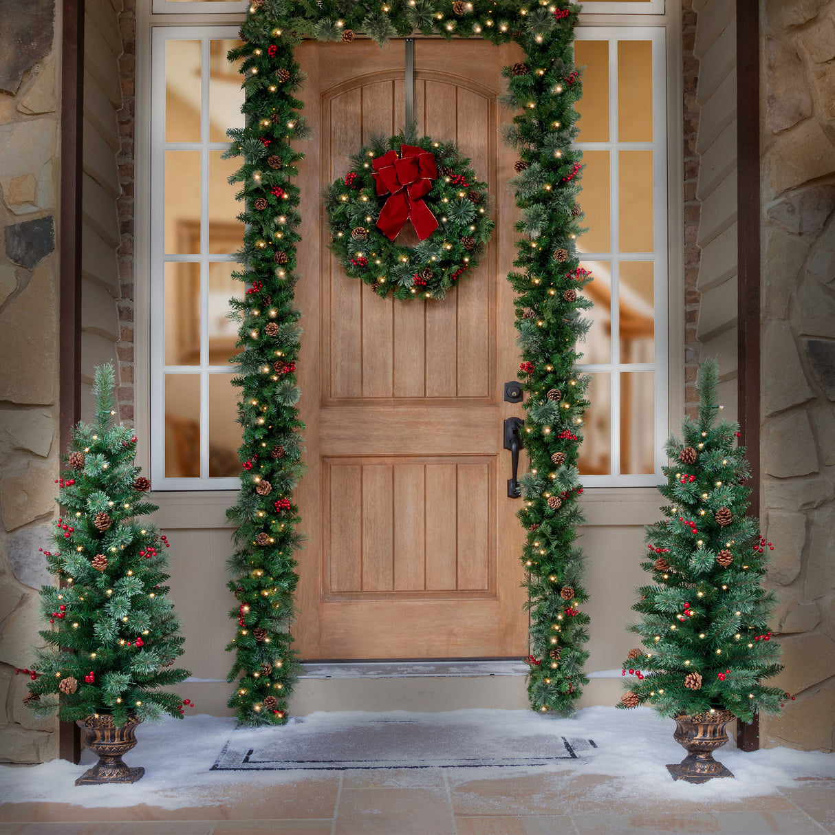 4 Foot Pre-lit Carolina Porch Christmas Tree