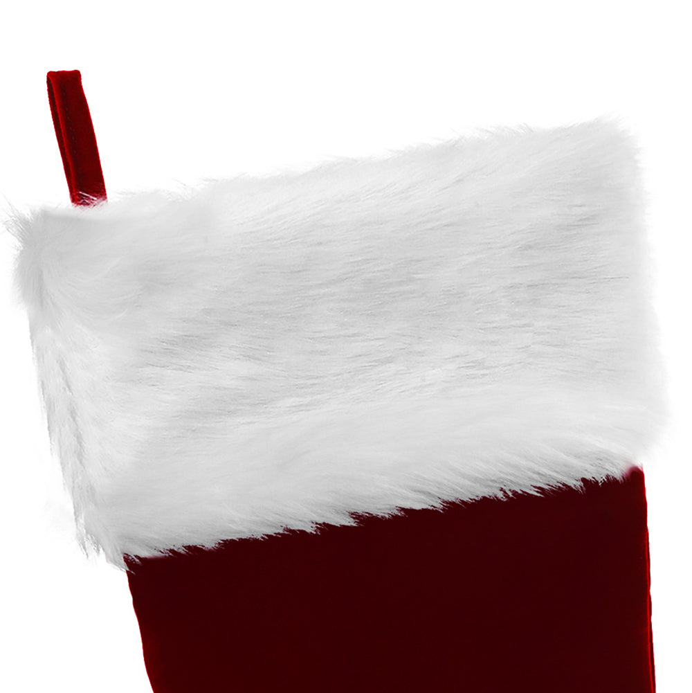 HangRight Premium Classic Christmas Stocking with Fur Cuff
