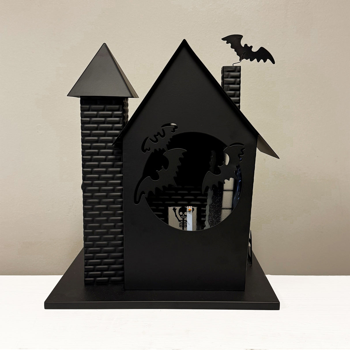 Halloween Haunted House with Bat Projection