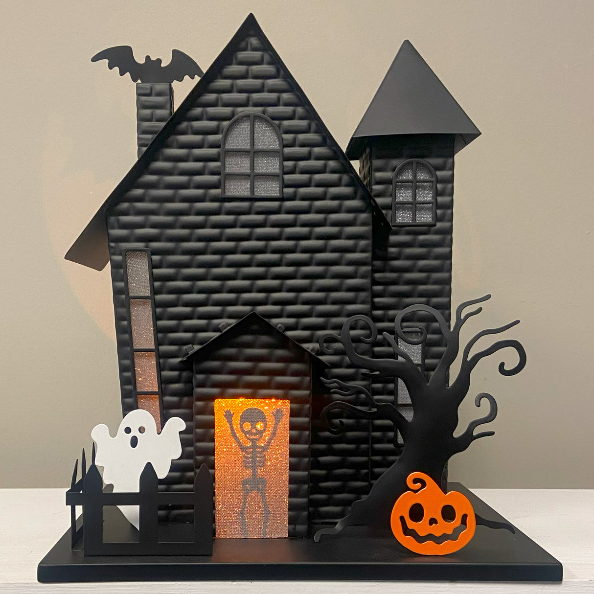 Halloween Haunted House with Bat Projection