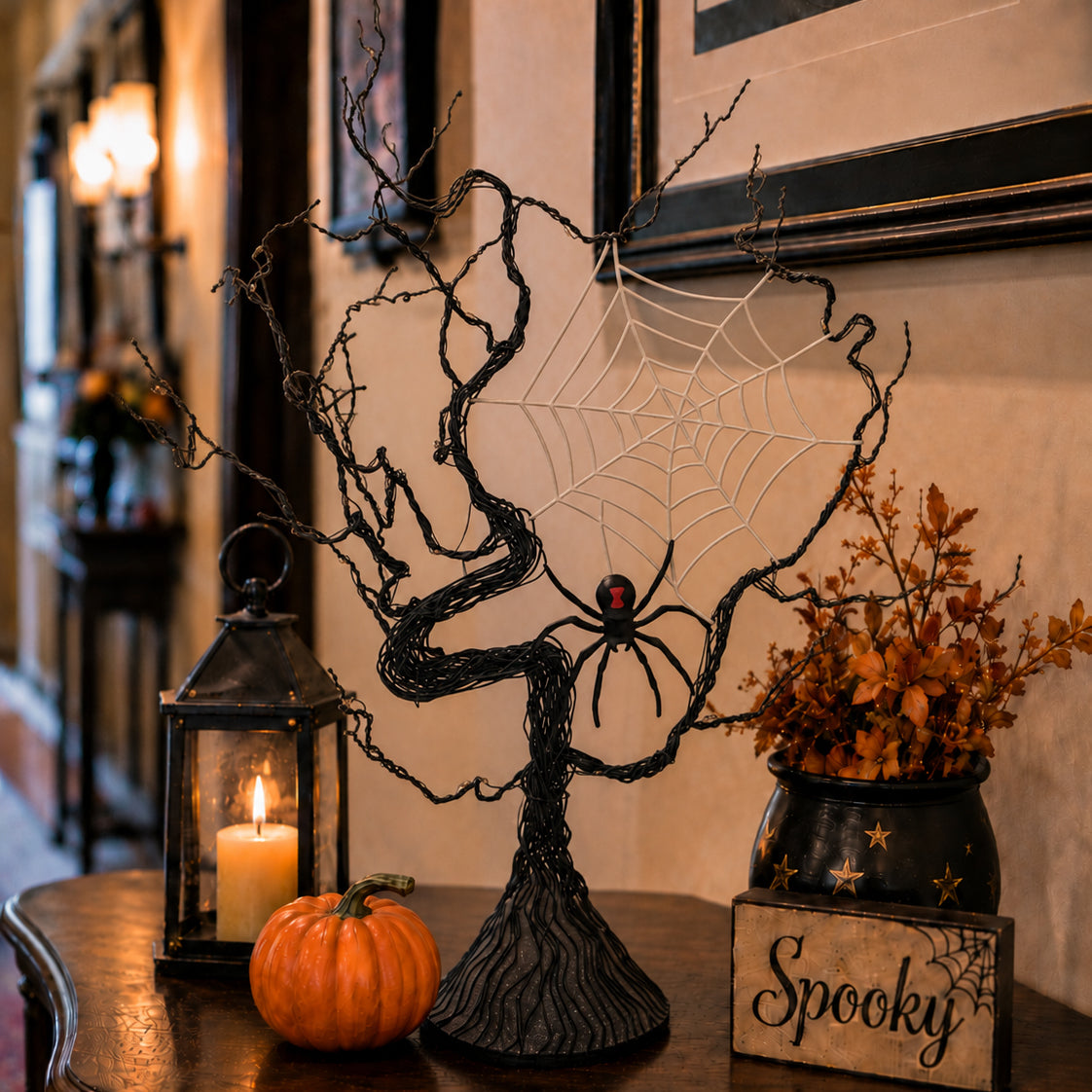 Halloween Tree with Spider