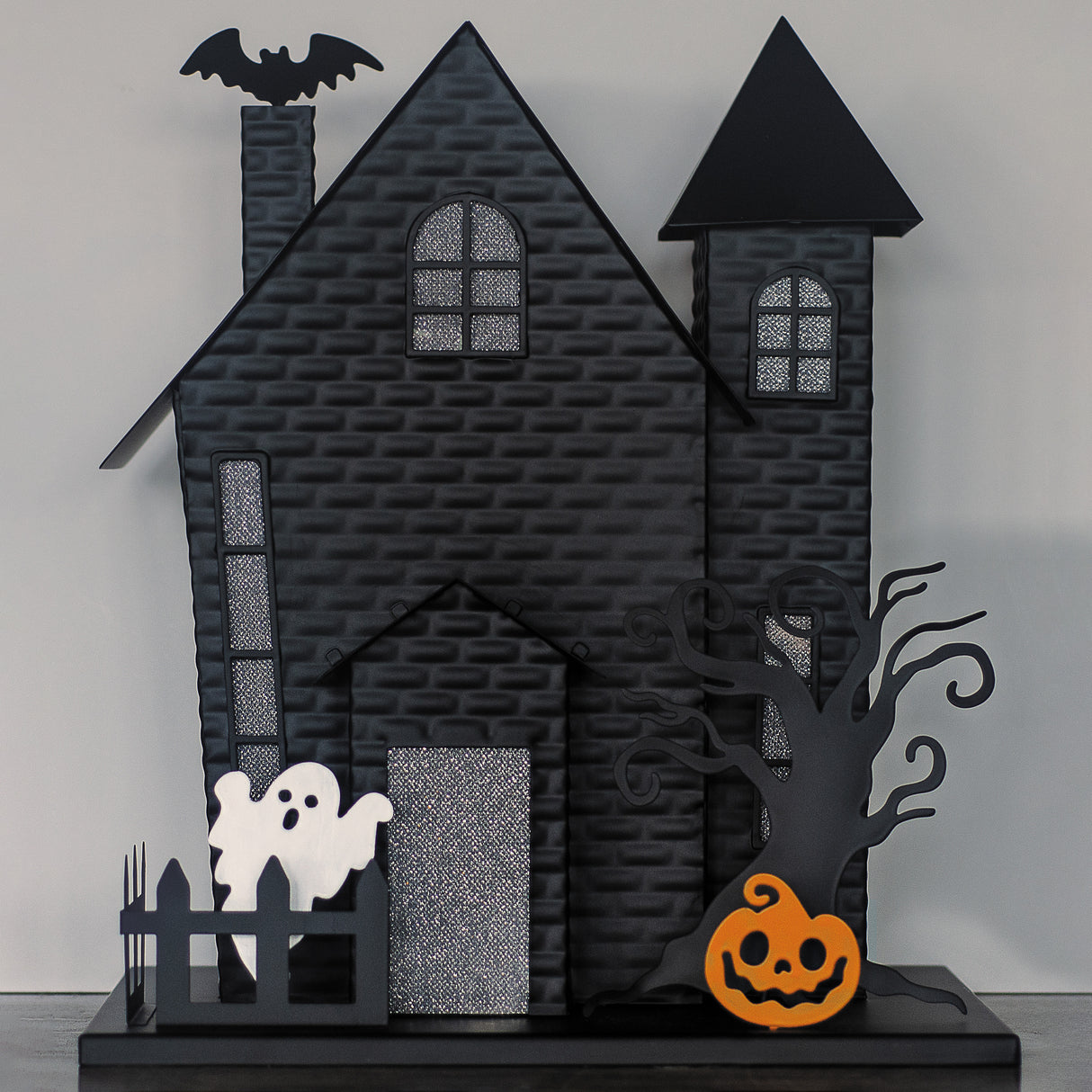 Halloween Haunted House with Bat Projection