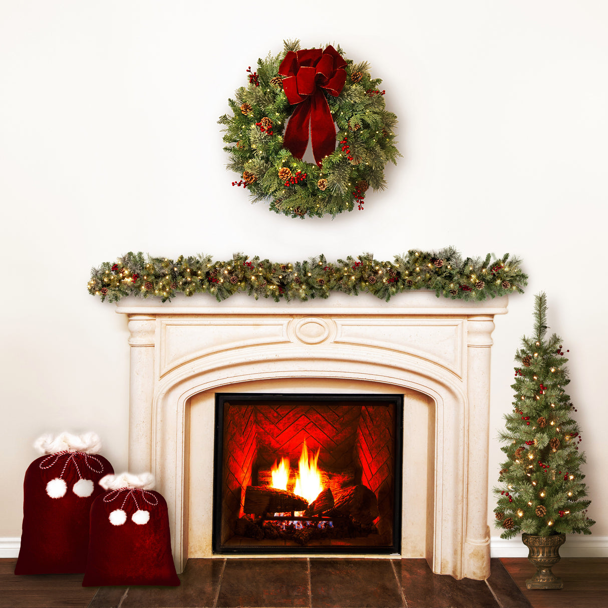 4 Foot Pre-lit Carolina Porch Christmas Tree