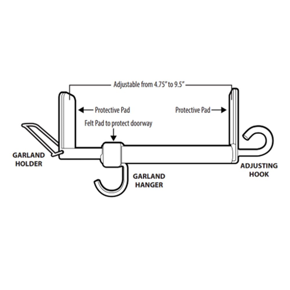 VersaClamp™ Large, 2-in-1 Archway/Doorway & Large Mantel Clamp for Garland and Stockings