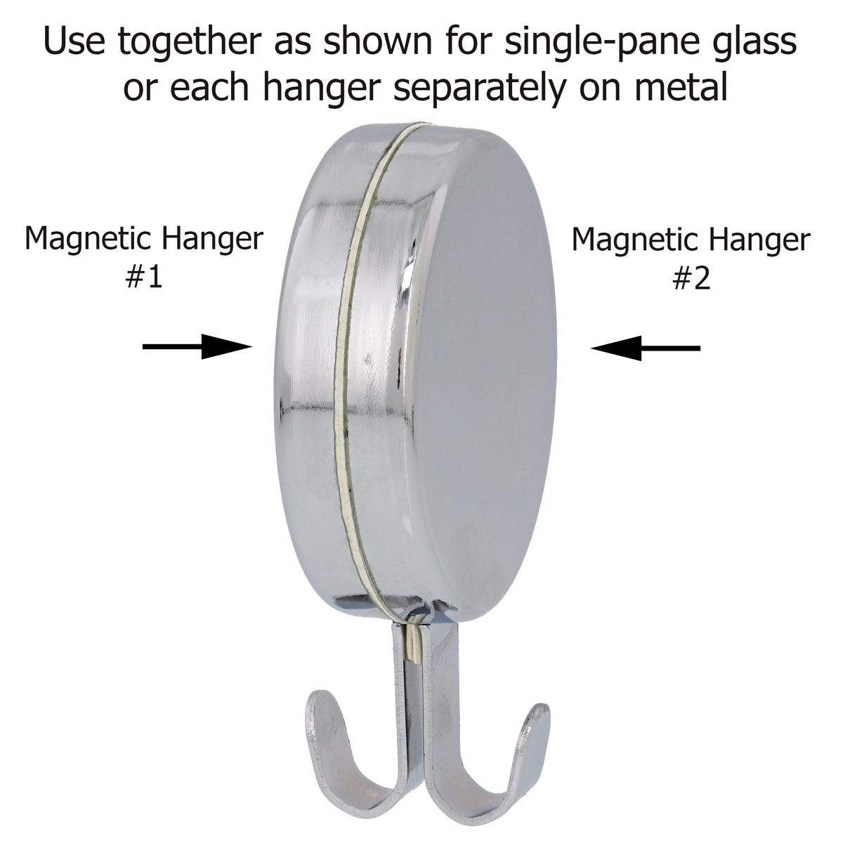 Attract Magnetic Hanger, 2 Pack - Silver