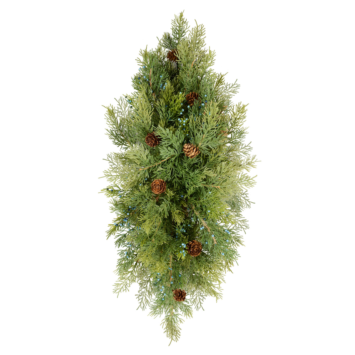 Naturally Soft™ 24 inch Unlit Juniper Berry and Pinecone Staircase Swag