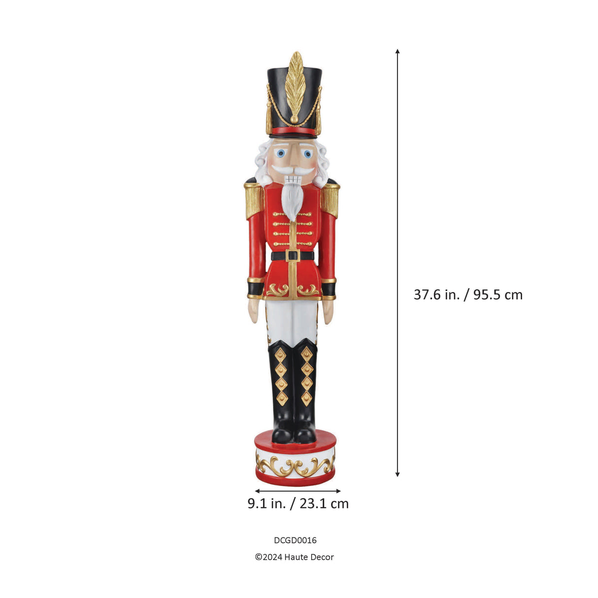 37 Inch Christmas Nutcracker Red/Black