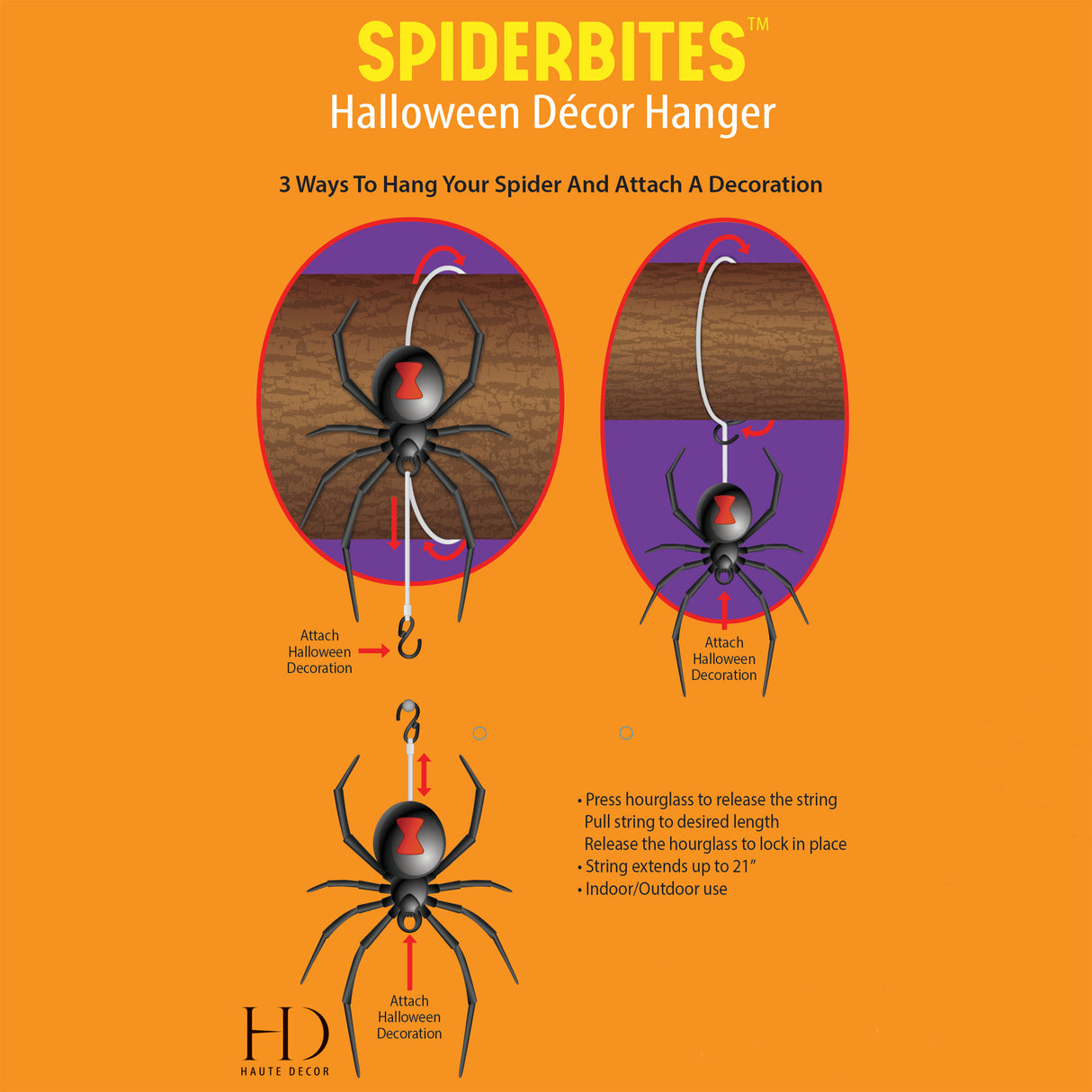 SpiderBites™ Unique Halloween Décor Hanger