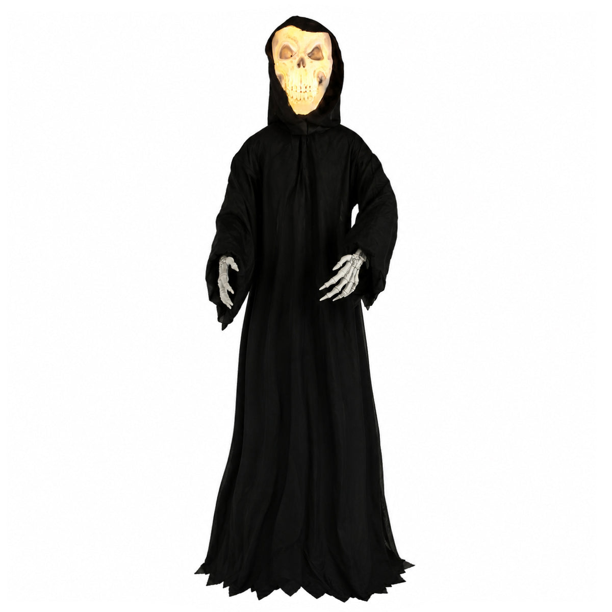 Tree Huggerz 8 Foot Tall Halloween Skeleton in Black Robe