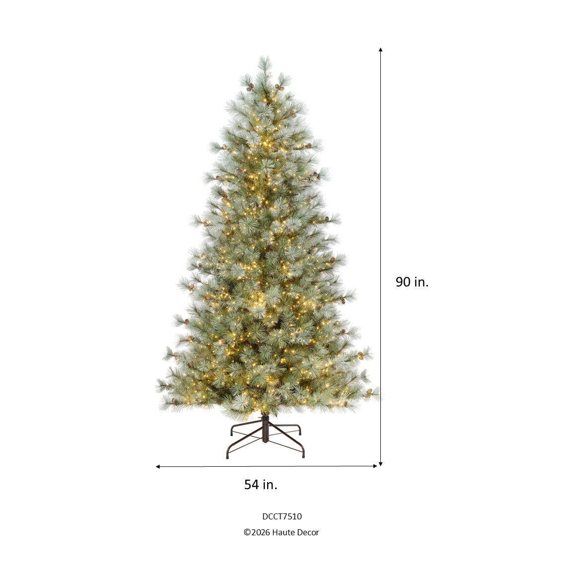 Silverwood Pine 7.5 Ft. Christmas Tree with 8 Function Lights Including Twinkle