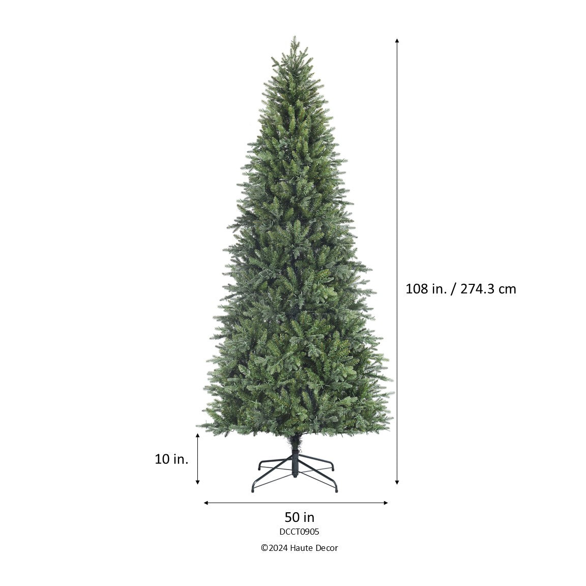 9 Foot Queensbury Fir with 2700 Cluster 8-Function LED lights, including Twinkle - Extra Tall Christmas Tree with Easy-Shape Branches