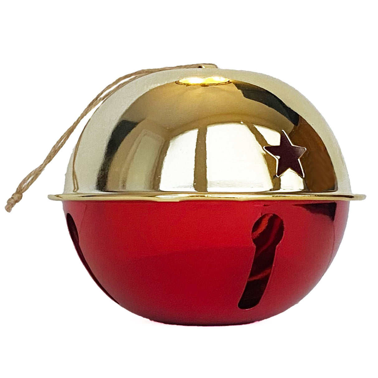 Christmas Ornament - Adapt Nesting Jingle Bells 120 Mm (4.7 Inch) - Gold, Silver, Red