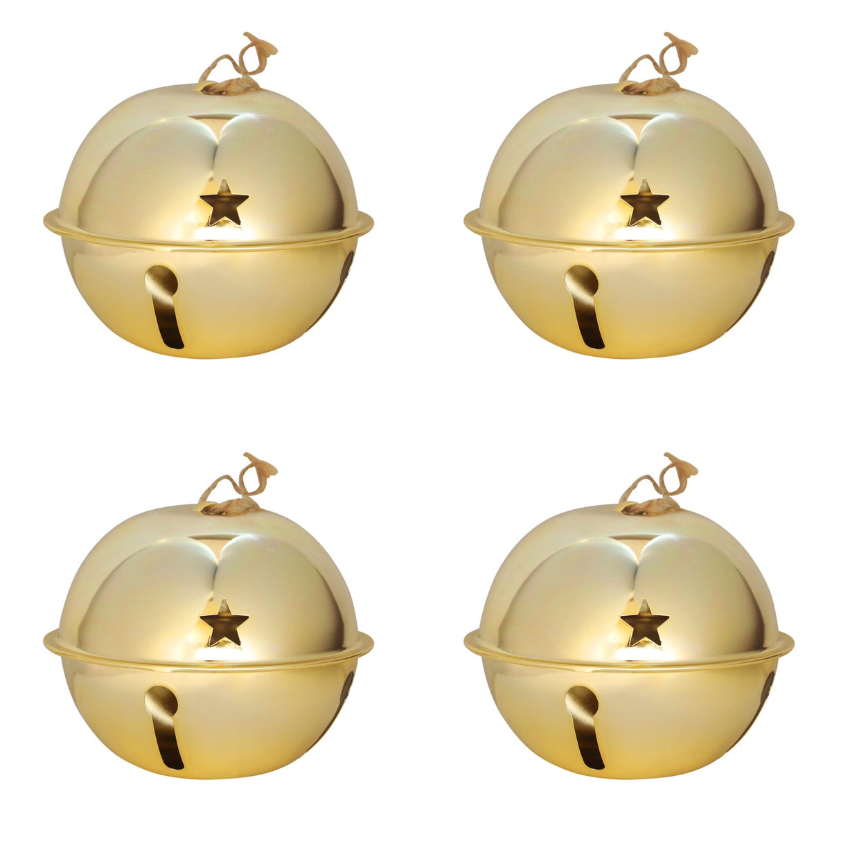 Christmas Ornament - Adapt Nesting Jingle Bells 120 Mm (4.7 Inch) - Gold, Silver, Red