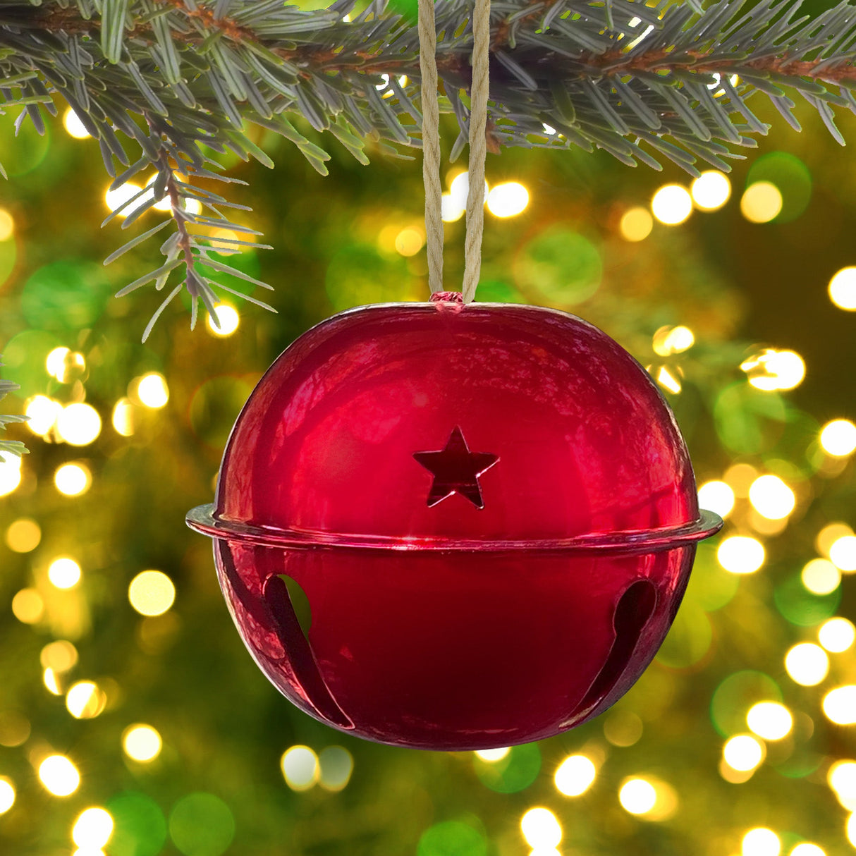 Christmas Ornament - Adapt Nesting Jingle Bells 120 Mm (4.7 Inch) - Gold, Silver, Red