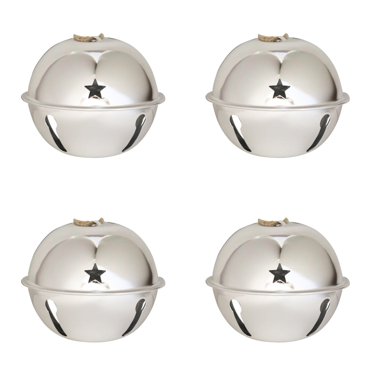 Christmas Ornament - Adapt Nesting Jingle Bells 120 Mm (4.7 Inch) - Gold, Silver, Red