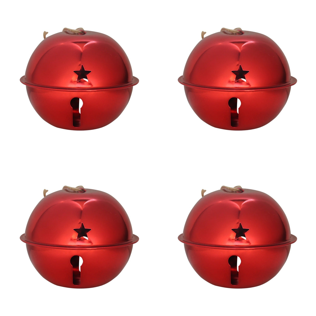 Christmas Ornament - Adapt Nesting Jingle Bells 120 Mm (4.7 Inch) - Gold, Silver, Red