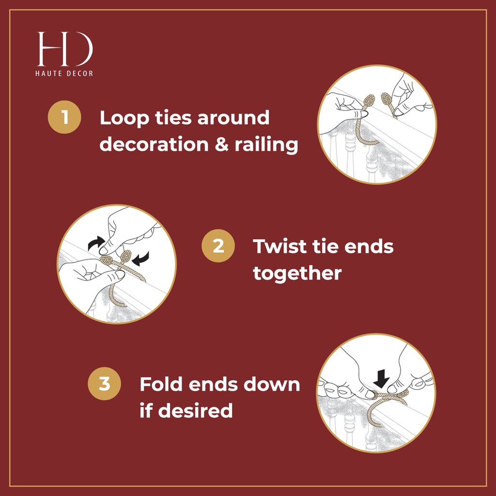 Decorative Twist Tie - Decorative Twist Ties 6 Pack - Taupe/White