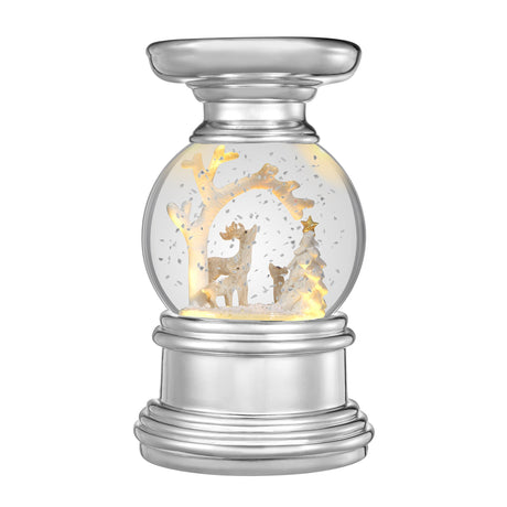 Snowburst?äó Christmas Snow Globe Candle Holder - Deer