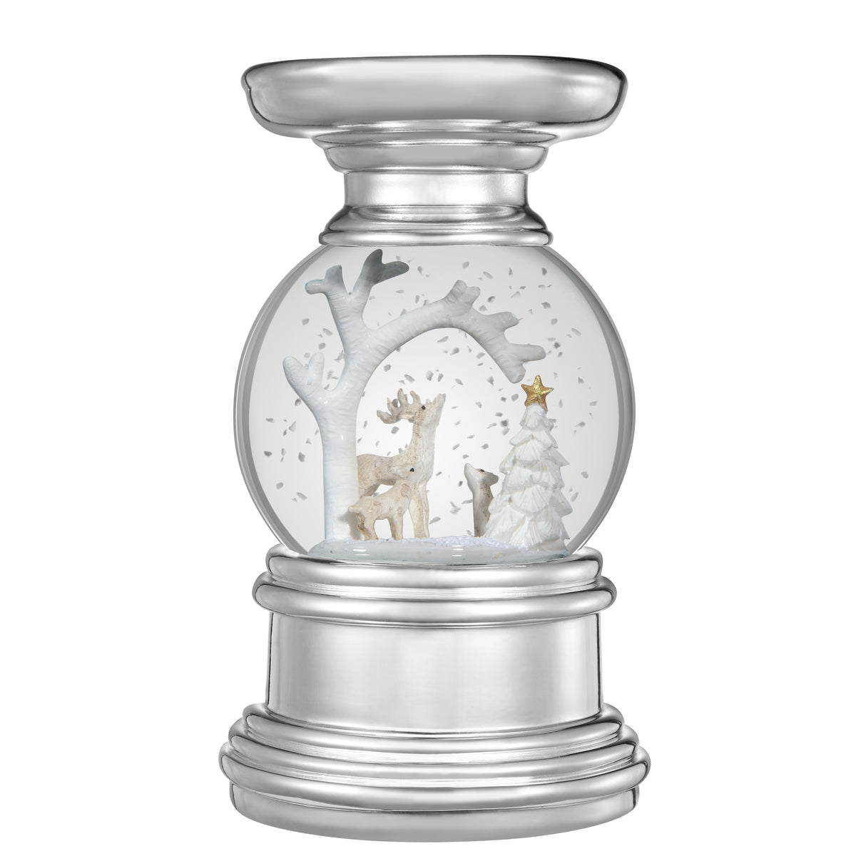 Snowburst?äó Christmas Snow Globe Candle Holder - Deer