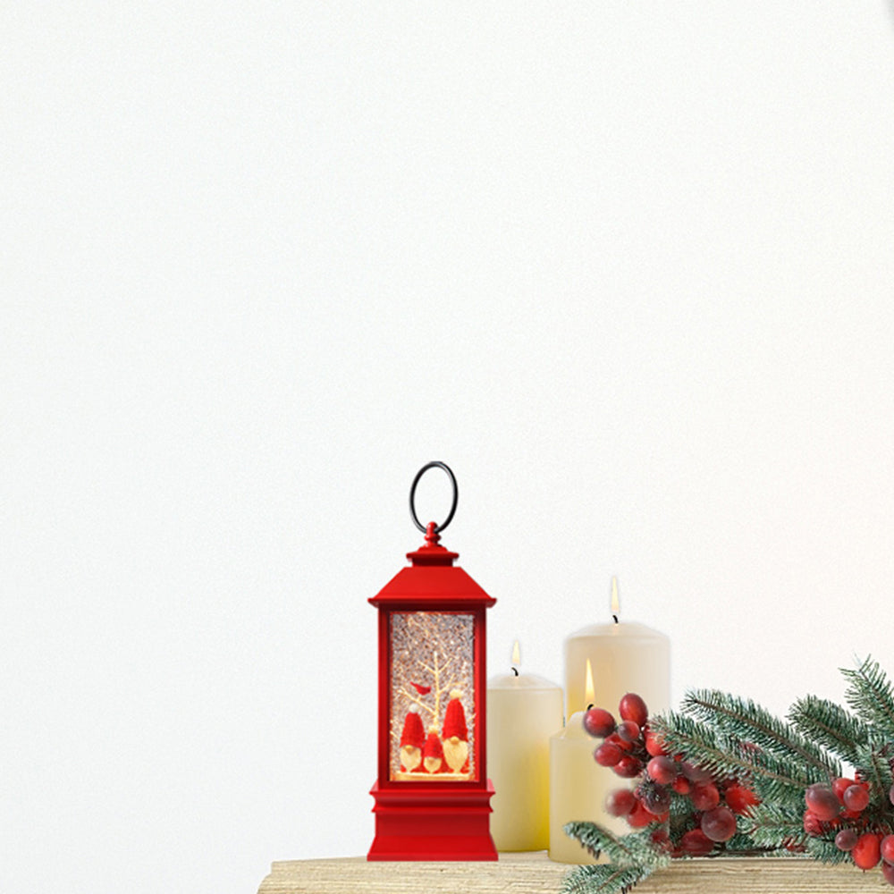 Snowburst?äó Red Lantern With Gnome Trio