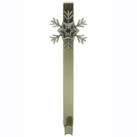 Wreath Hangers - Adapt?äó Adjustable Wreath Hanger With Snowflake Icon - Antique Brass