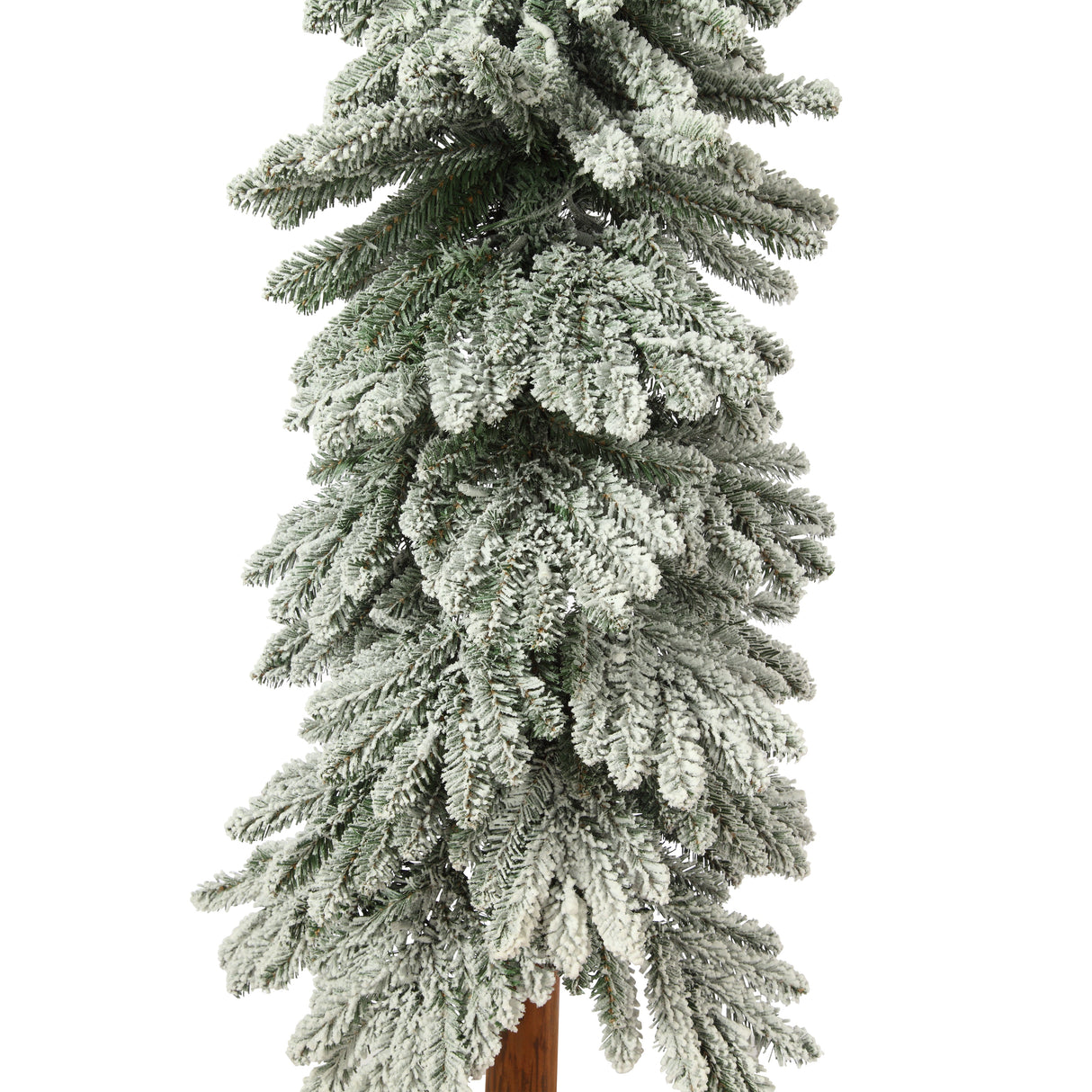 4 Foot Lightly Flocked Alpine Tree Pre-Lit Warm LED Lights With Timer
