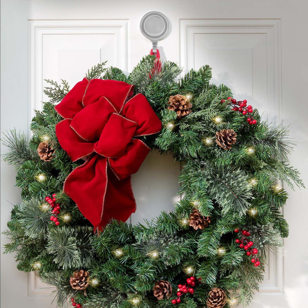 Attract® Pinch-Free Magnetic Wreath Hanger - Silver 2 Pack